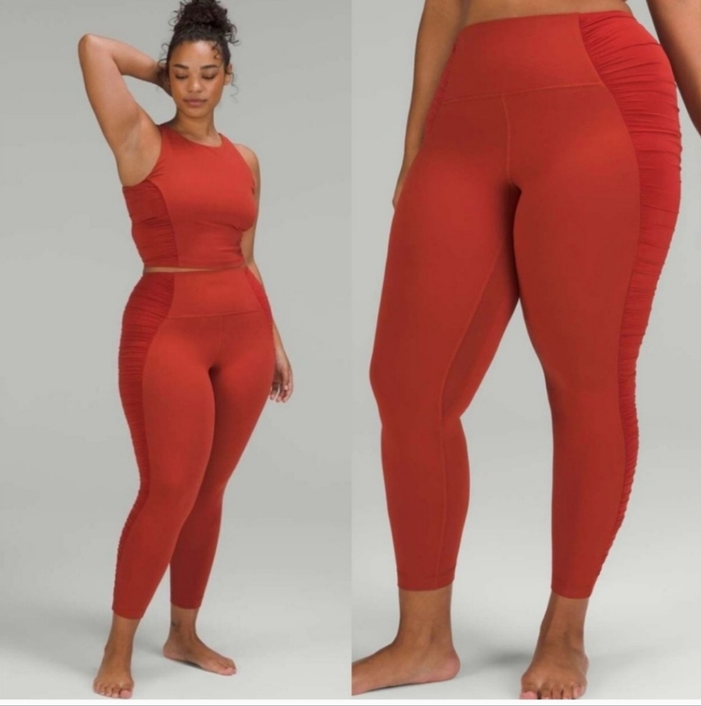 Women's Red High-Waisted Leggings